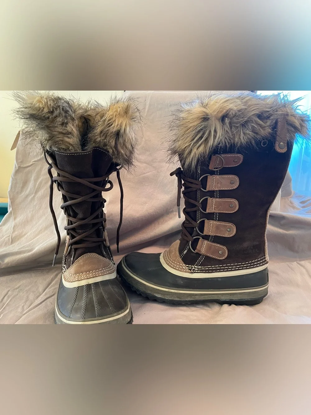 Sorel Brown Joan of Arctic Sz 9 Winter Boots